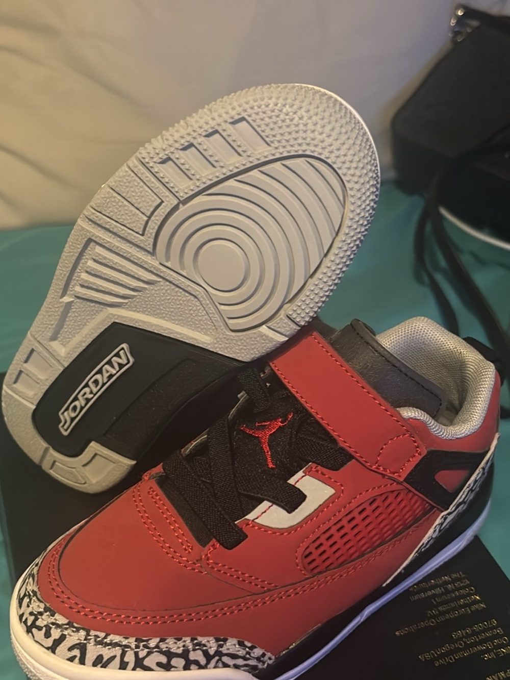 Jordan Spizike Kids' Red & Black Retro Basketball Shoes US 11C